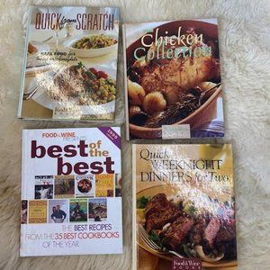 SET OF 4 HARDCOVER COOKBOOKS by FOOD & WINE Best of the Best